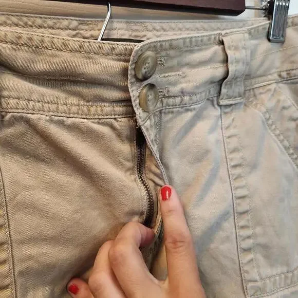 Eddie Bauer Women's Khaki 100% Cotton Cargo Skirt- Size 6 - Picture 3 of 8